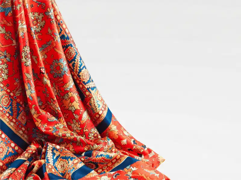 خرید روسری قواره دار ابریشم و ساتن از ایل بانو