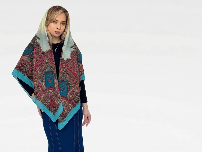 فروش انواع چارقد ترکمن پشمی و ابریشم اصل